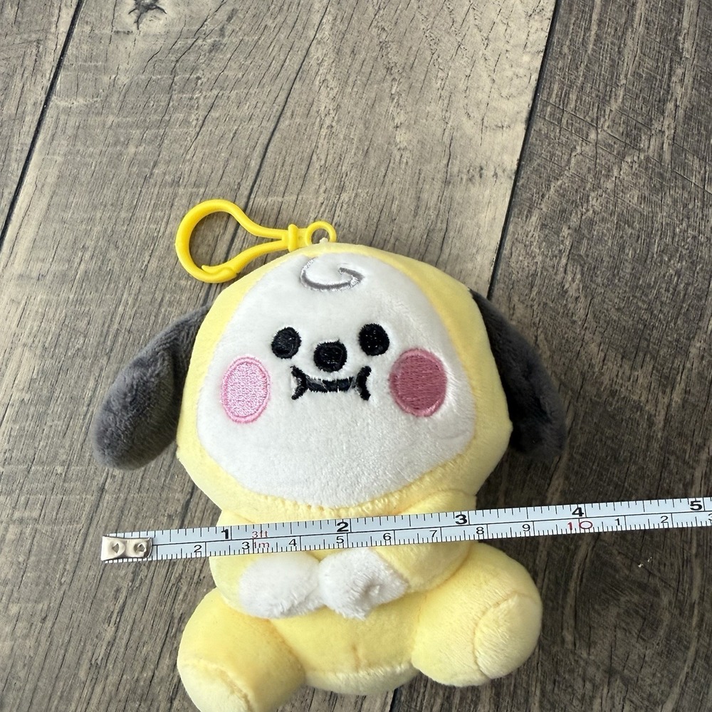 BT21 CHIMMY Little Friends Dog Plush Clip On Keychain Mini K-Pop Bag Charm BTS - Picture 6 of 8